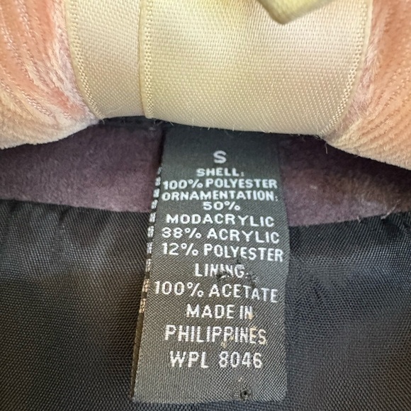 Faux Fur Trimmed Women's Coat Black fits small to Large Has Flaws inside ! - Picture 4 of 10